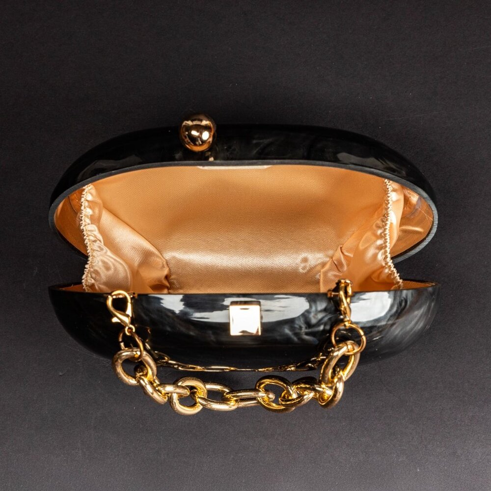 Verano Hill Skvivnn Acrylic Clutch - Black NWOT - Picture 3 of 7